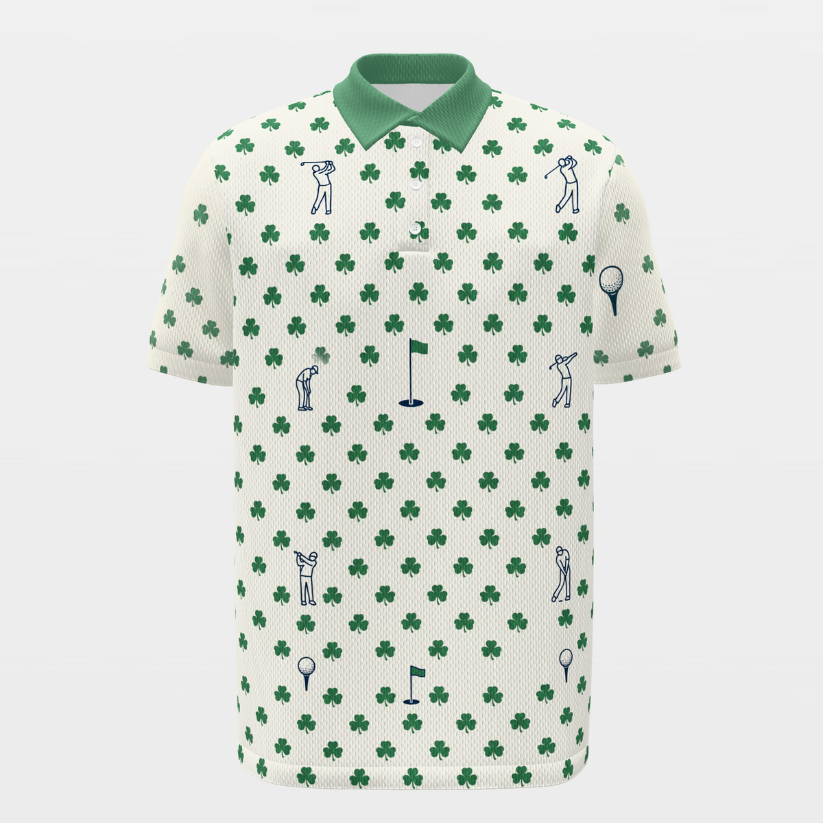 Lucky Round Golf Polo Shirt – Front product view