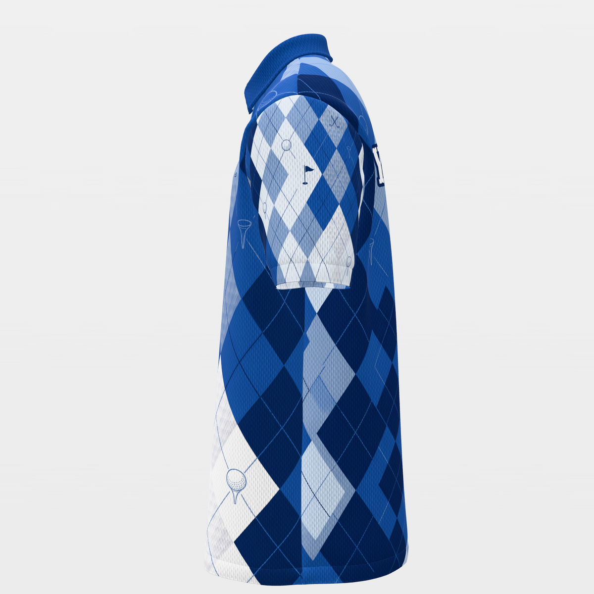 Quiet Club Geometry Golf Polo Shirt – Left product view