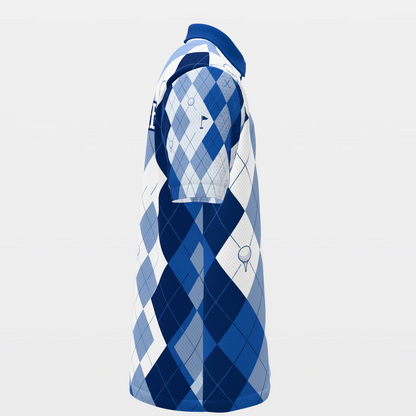 Quiet Club Geometry Golf Polo Shirt – Right product view