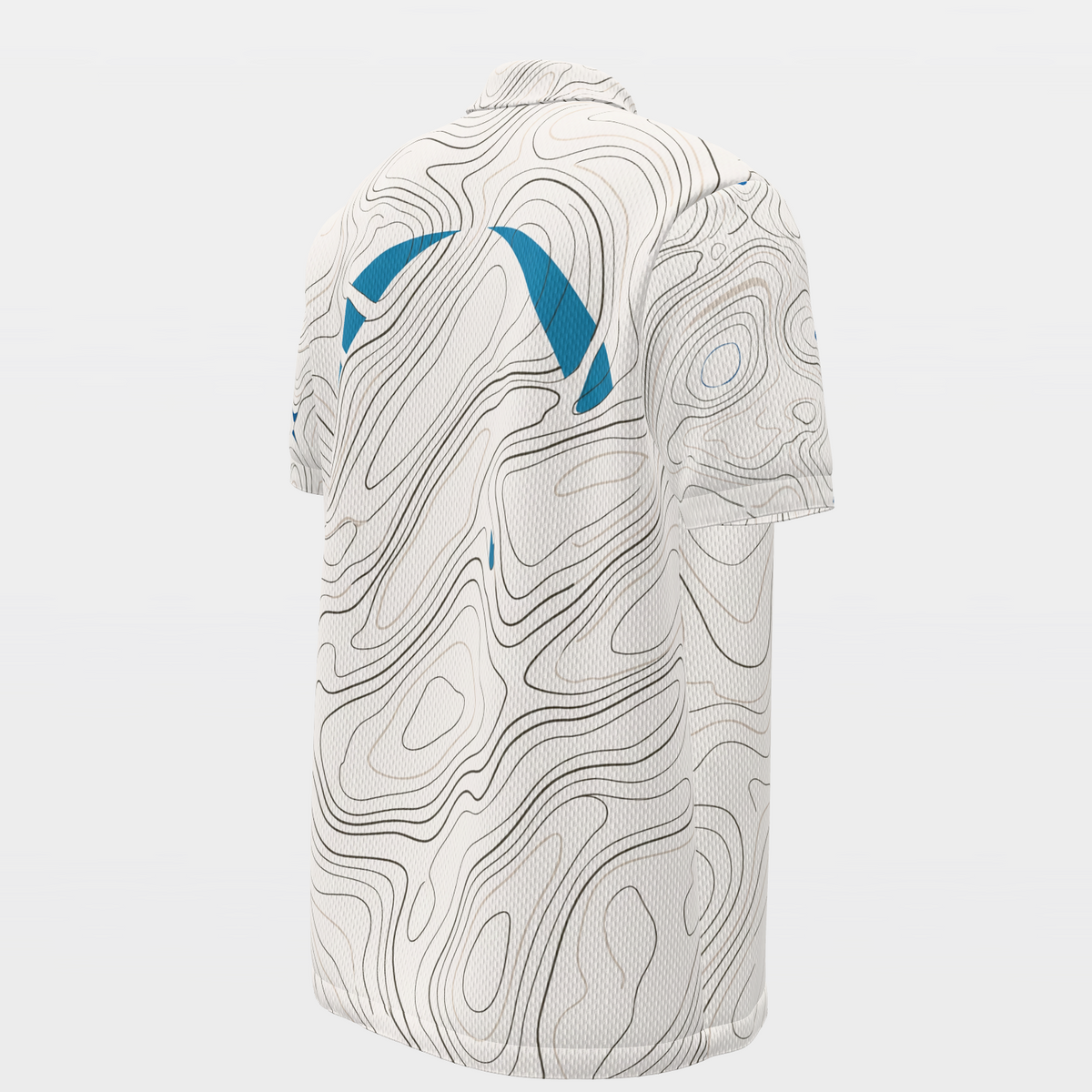 Blue Rough Aperture Golf Polo Shirt – Back Right product view