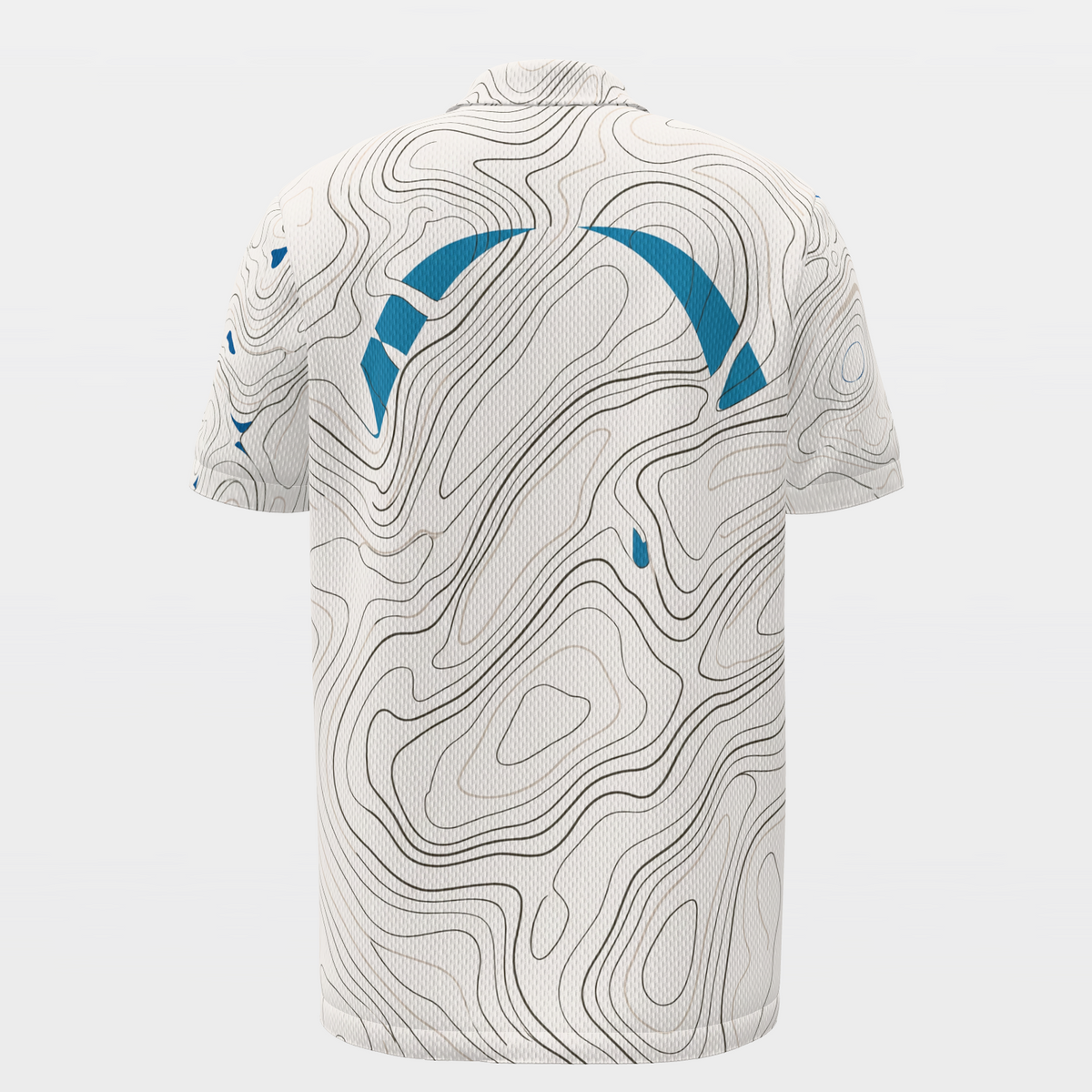 Blue Rough Aperture Golf Polo Shirt – Back product view