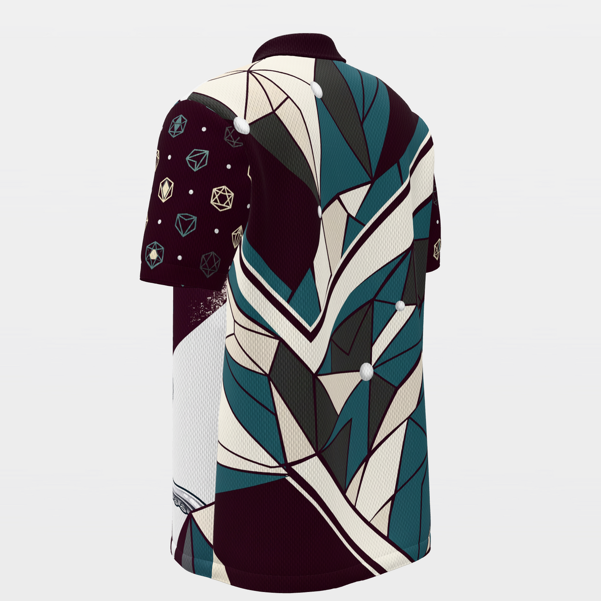 Eight Ways Out Golf Polo Shirt – Back Left product view