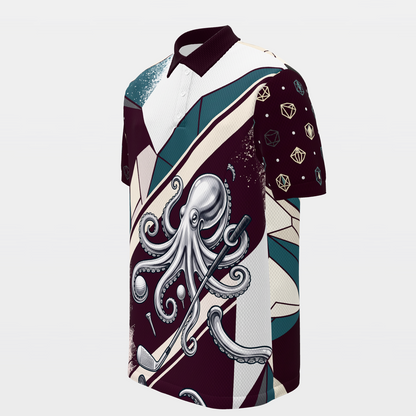 Eight Ways Out Golf Polo Shirt – Front Left product view