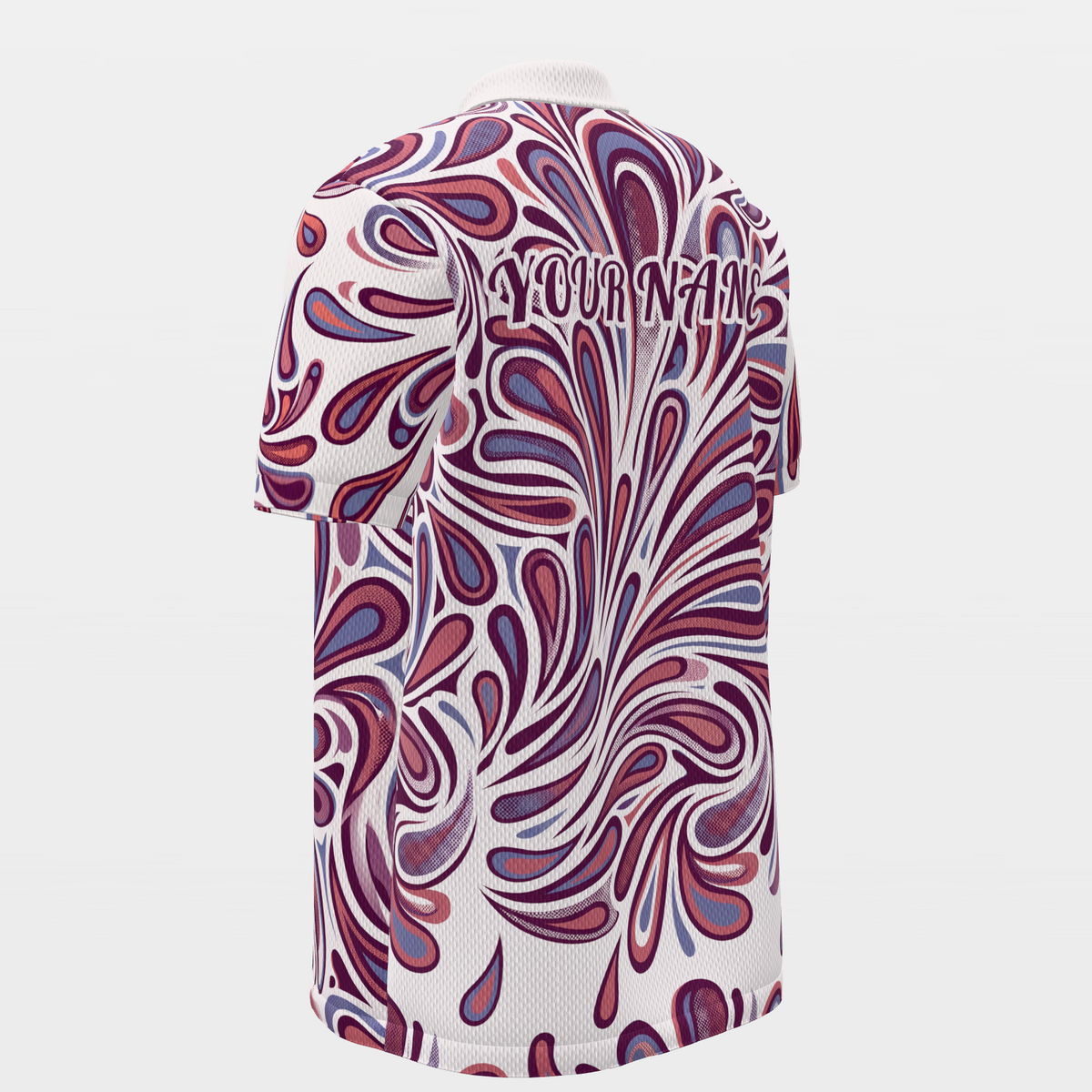 Quiet Birdie Flight Golf Polo Shirt – Back Left product view