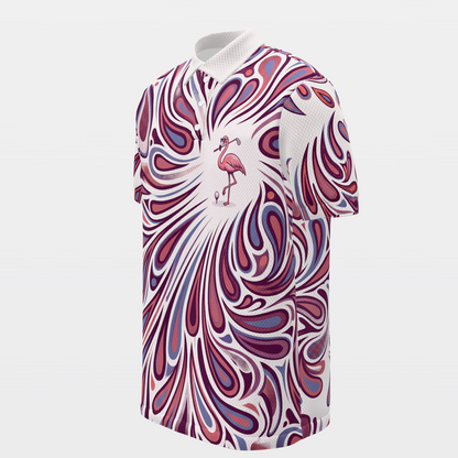 Quiet Birdie Flight Golf Polo Shirt – Front Left product view