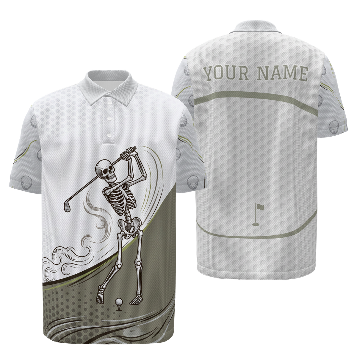 Last Tee After Dark Golf Polo Shirt – Front Back product view