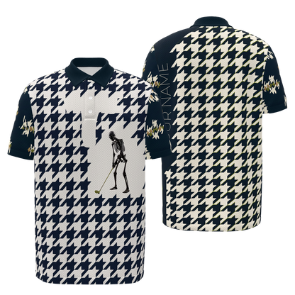 Dead Even Golf Polo Shirt – Front Back product view