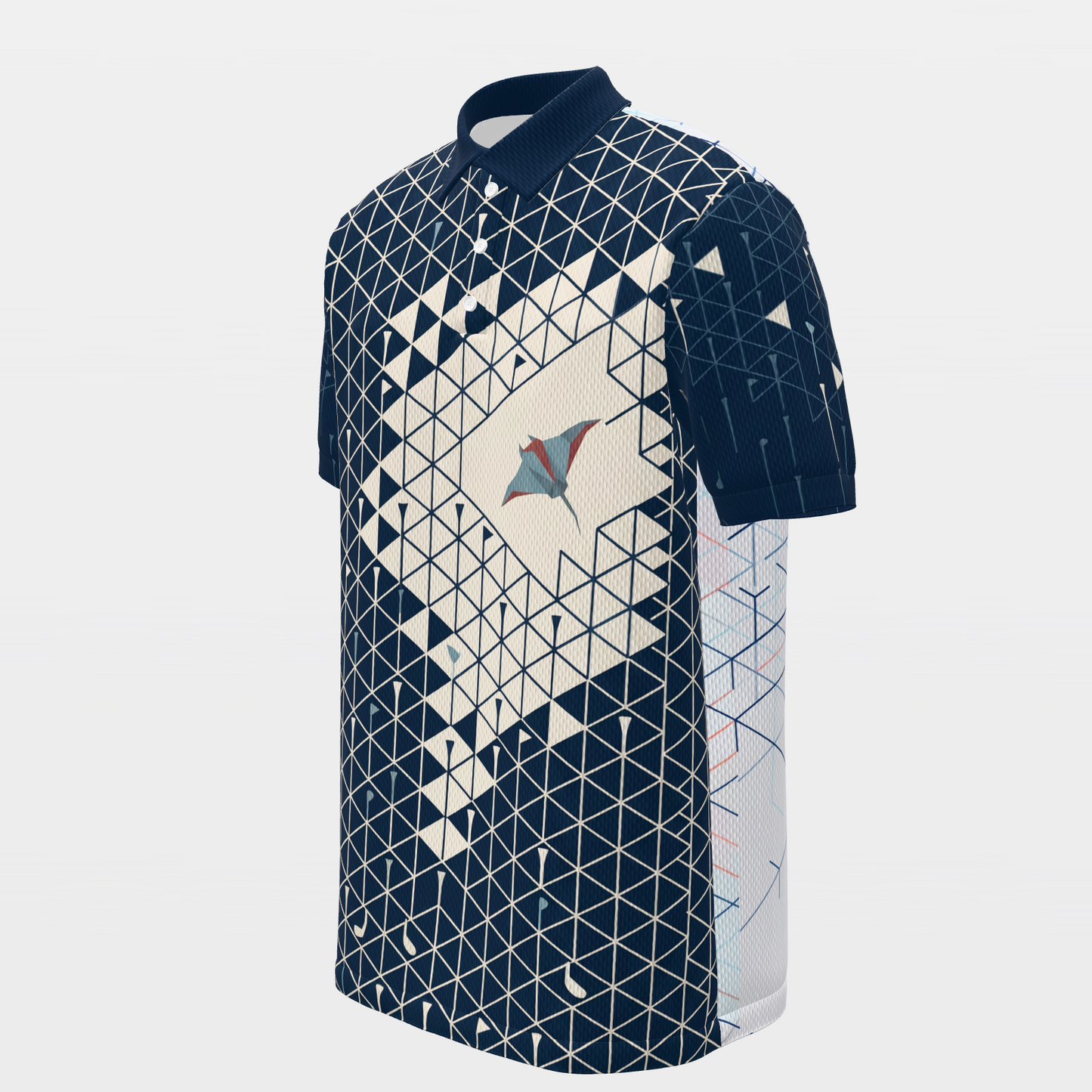 Fairway Glide Grid Golf Polo Shirt – Front Left product view