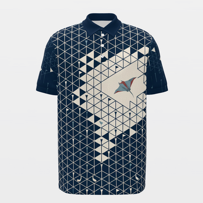 Fairway Glide Grid Golf Polo Shirt – Front product view