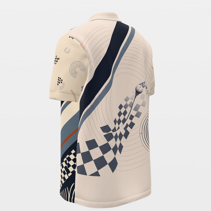 Teeth on the Turn Golf Polo Shirt – Back Left product view