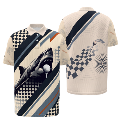 Teeth on the Turn Golf Polo Shirt – Front Back product view