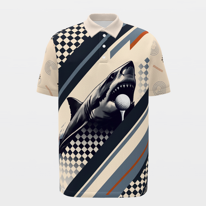 Teeth on the Turn Golf Polo Shirt – Front product view