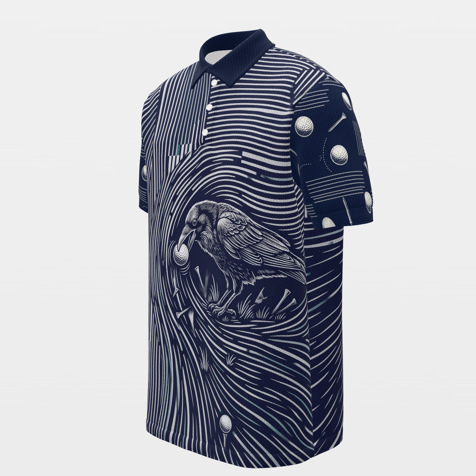 Ball Thief Route Golf Polo Shirt – Front Left product view