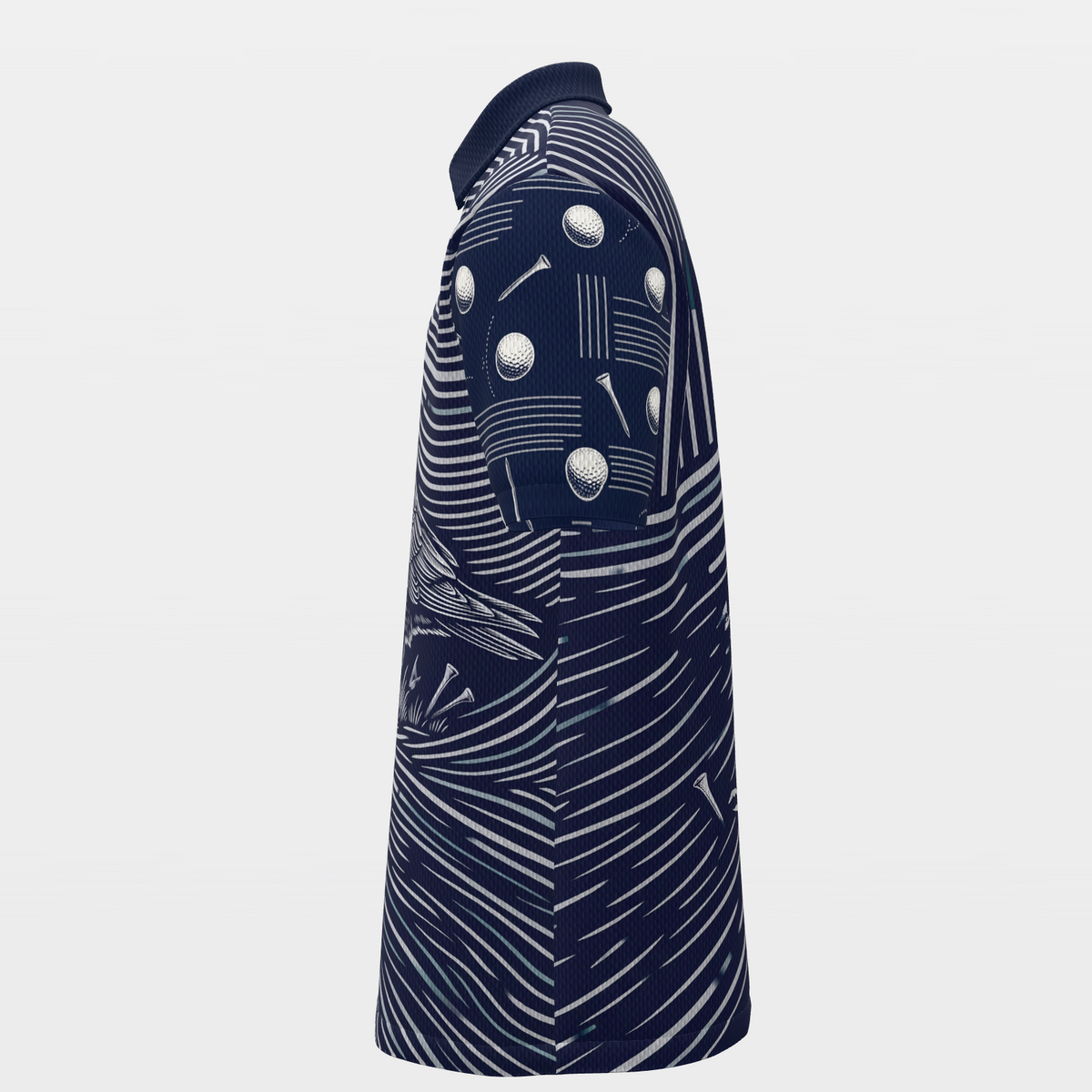Ball Thief Route Golf Polo Shirt – Left product view