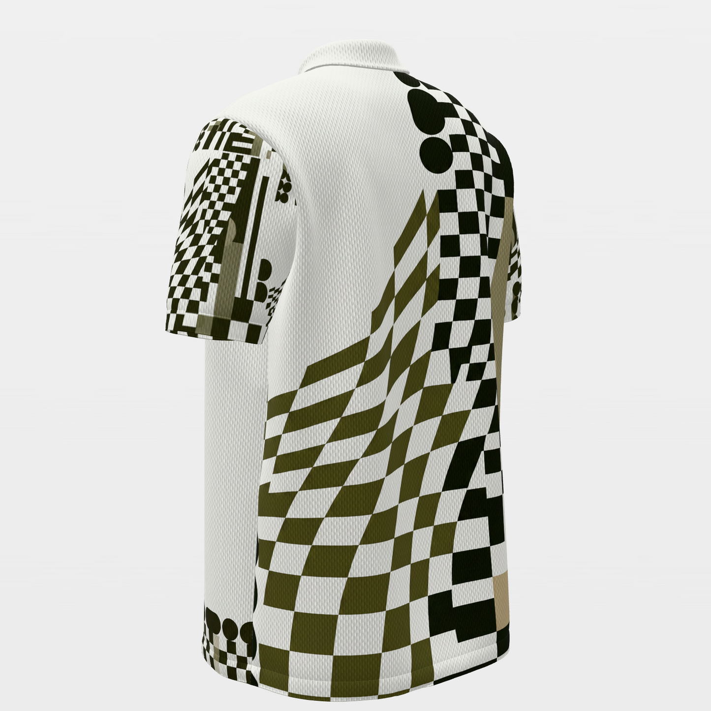 Cart Lane Break Golf Polo Shirt – Back Left product view