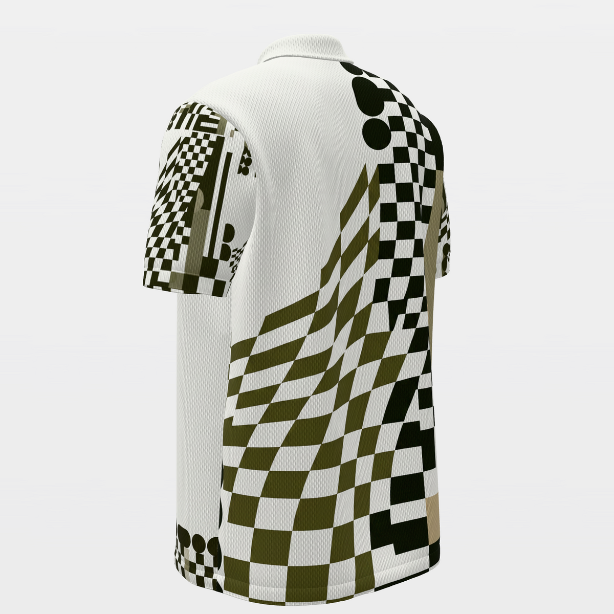 Cart Lane Break Golf Polo Shirt – Back Left product view