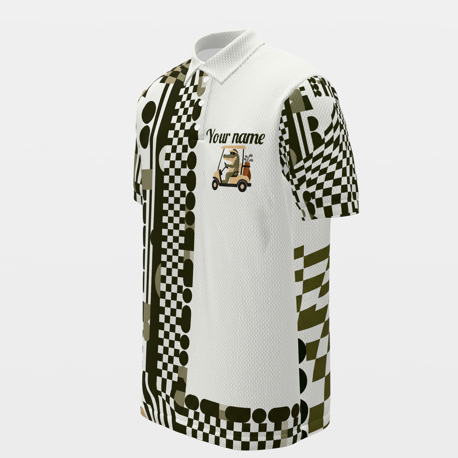Cart Lane Break Golf Polo Shirt – Front Left product view