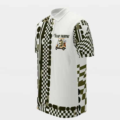 Cart Lane Break Golf Polo Shirt – Front Left product view