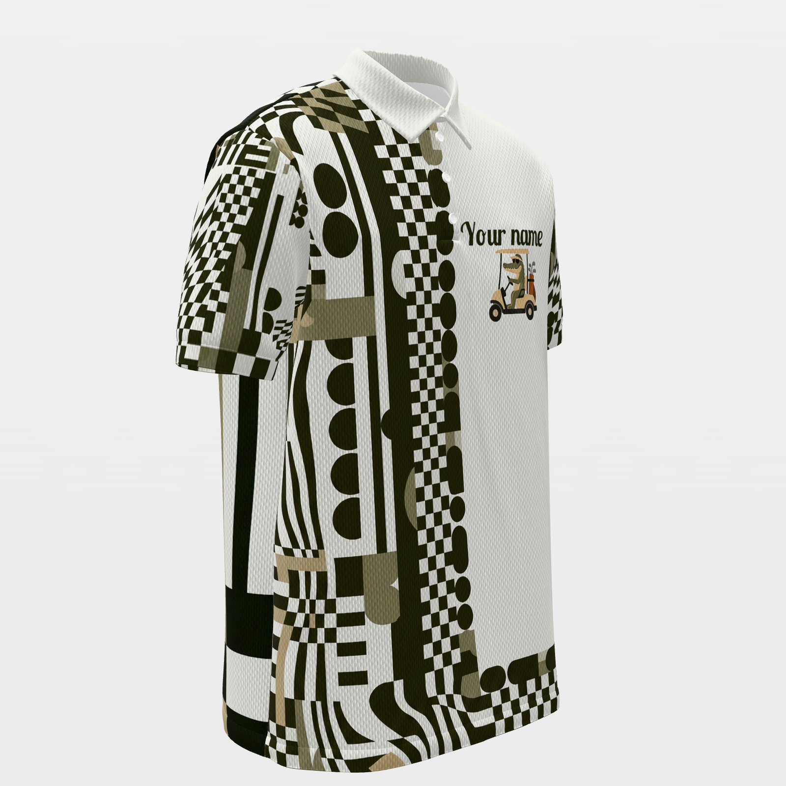 Cart Lane Break Golf Polo Shirt – Front Right product view