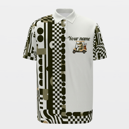 Cart Lane Break Golf Polo Shirt – Front product view