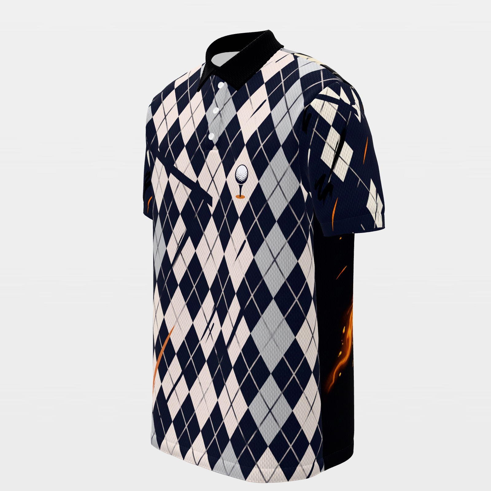 Volcanic Back Nine Golf Polo Shirt – Front Left product view