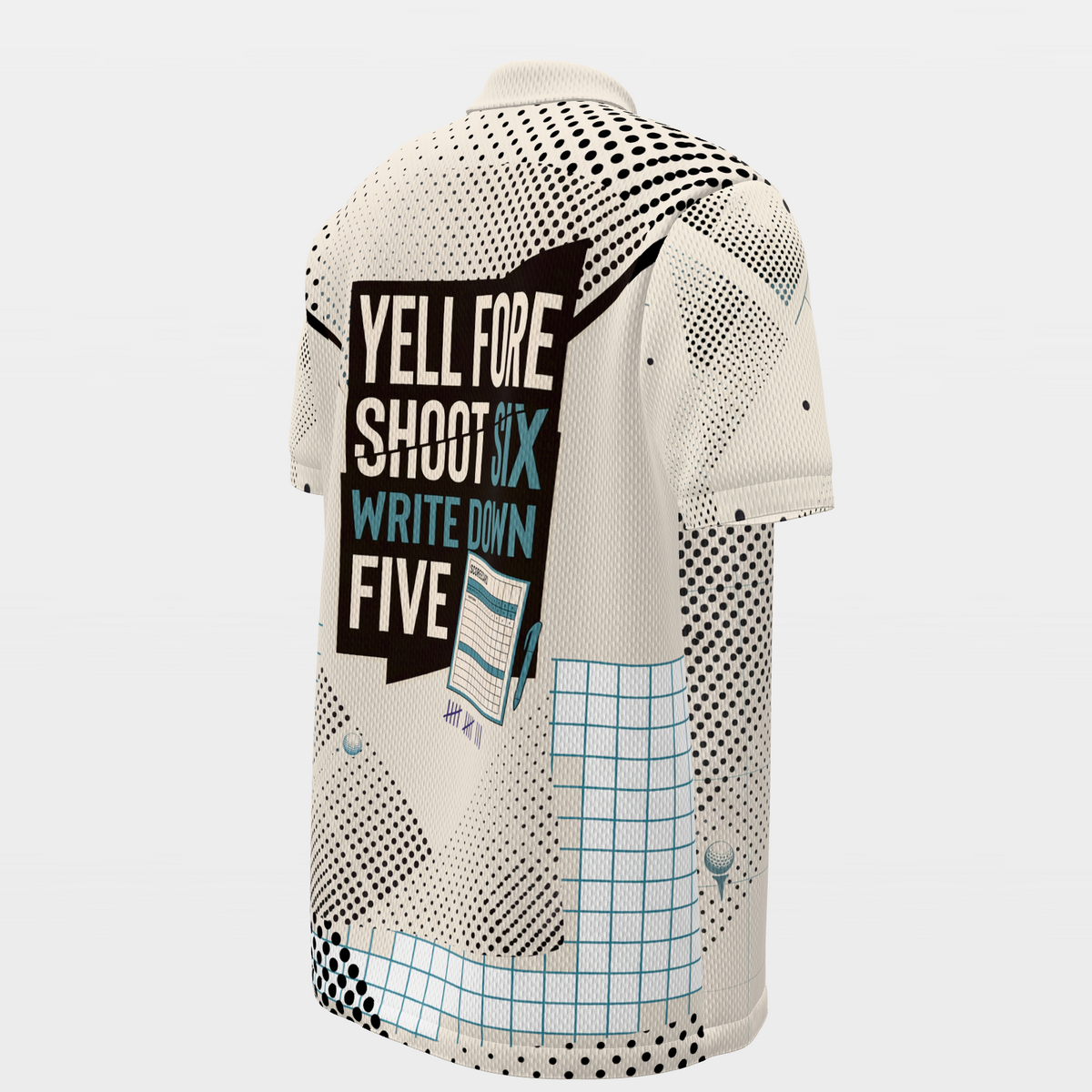 Four Six Five Golf Polo Shirt – Back Right product view