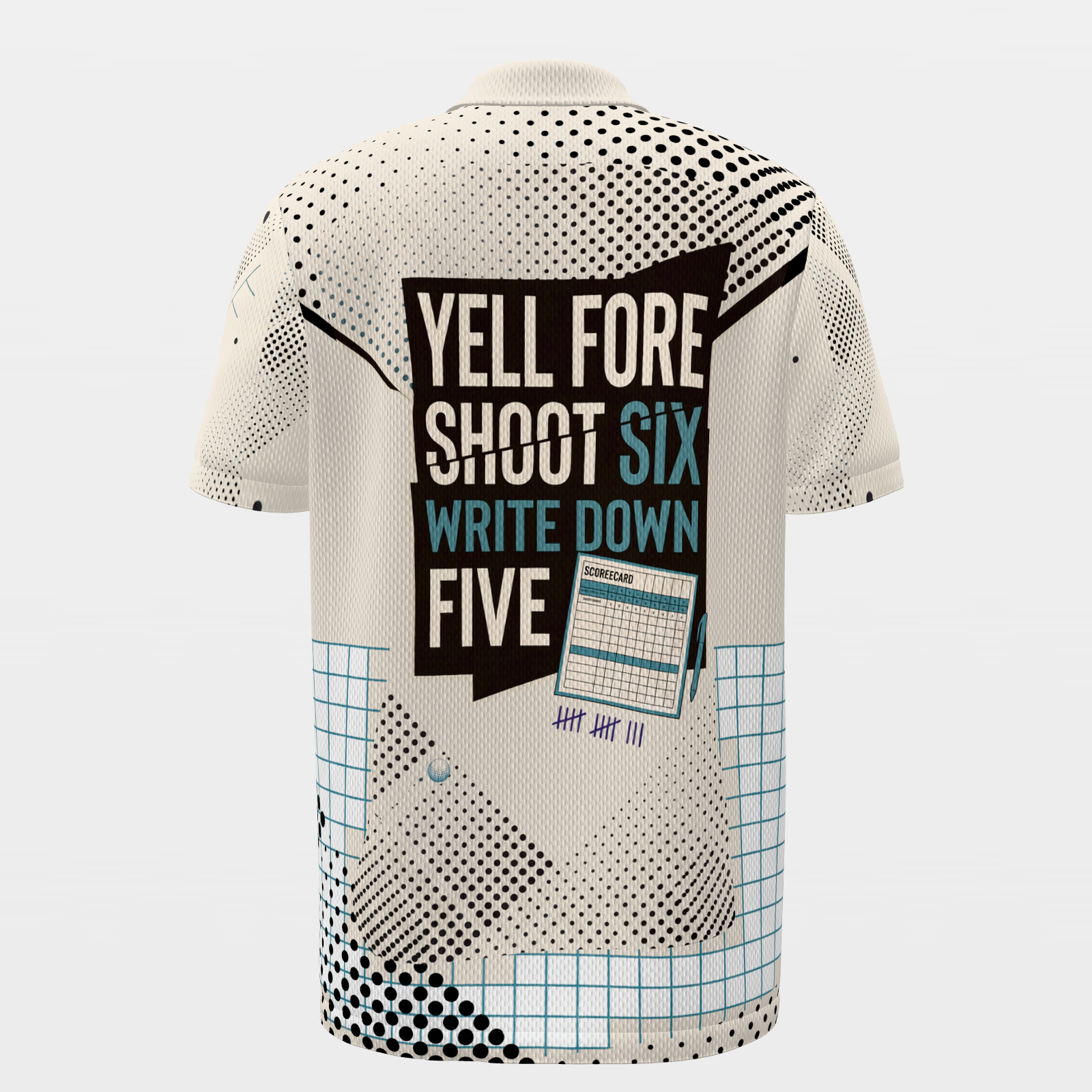 Four Six Five Golf Polo Shirt – Back product view