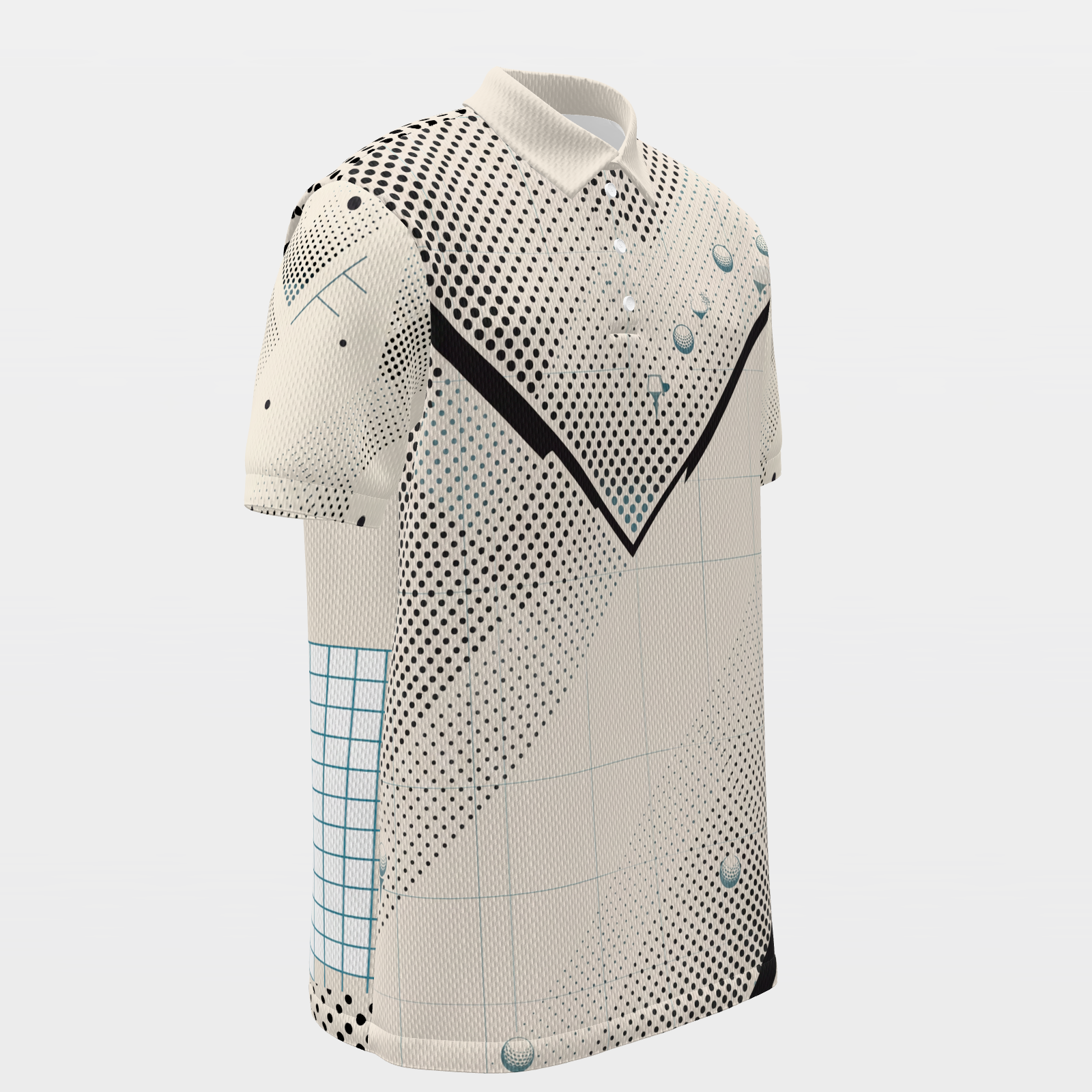 Four Six Five Golf Polo Shirt – Front Right product view