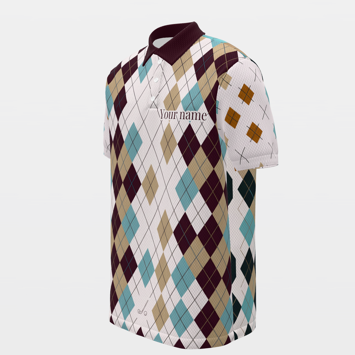 Competently Average Golf Polo Shirt – Front Left product view