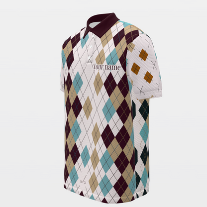 Competently Average Golf Polo Shirt – Front Left product view
