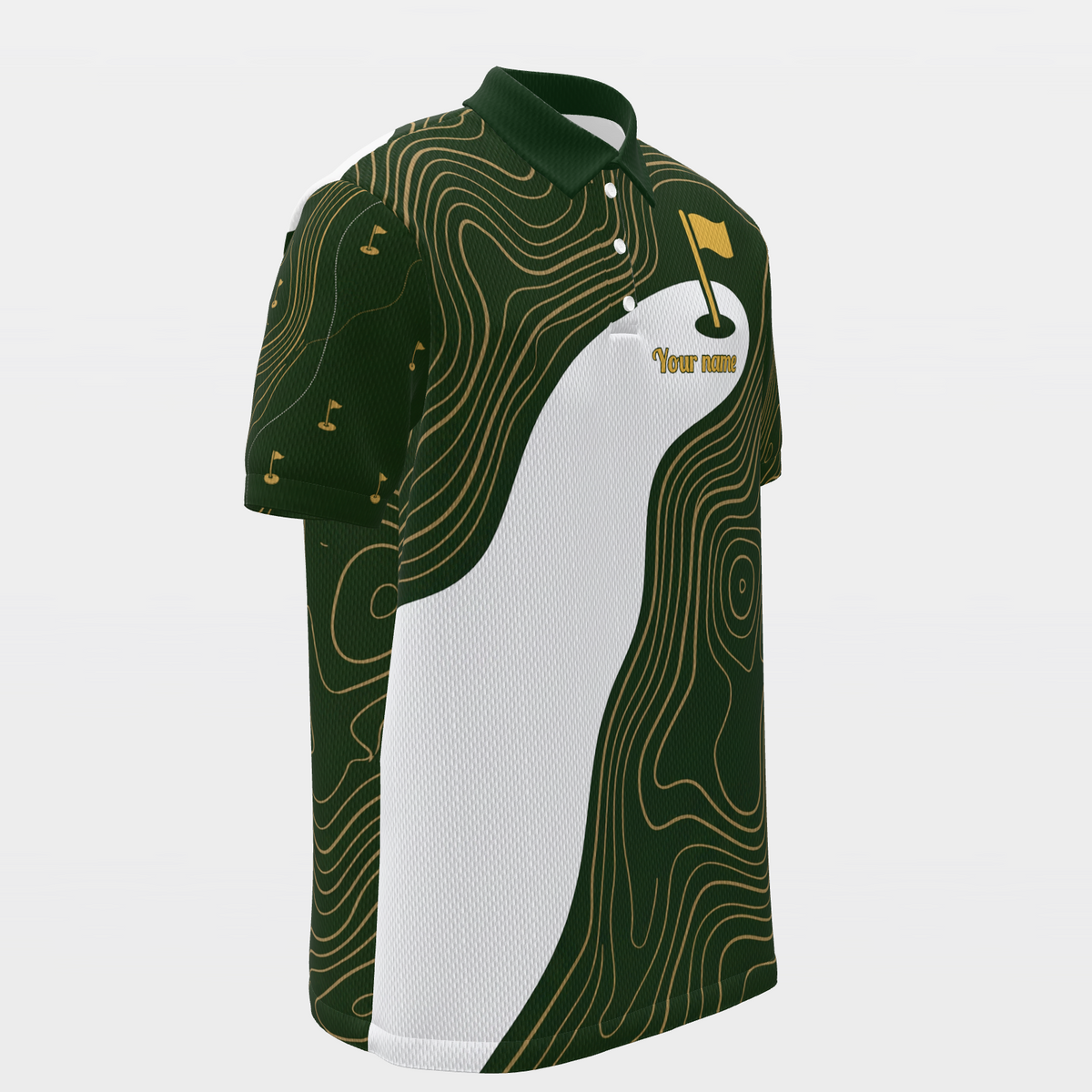 Pressure Release Line Golf Polo Shirt – Front Right product view