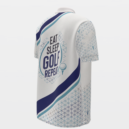 Golf Owns the Cycle Golf Polo Shirt – Back Right product view