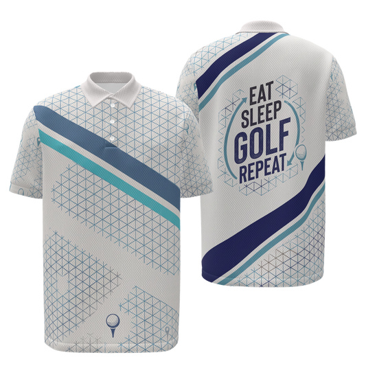 Golf Owns the Cycle Golf Polo Shirt – Front Back product view
