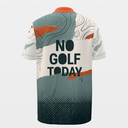 Course Closed Golf Polo Shirt – Back product view