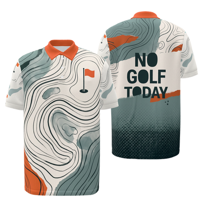 Course Closed Golf Polo Shirt – Front Back product view