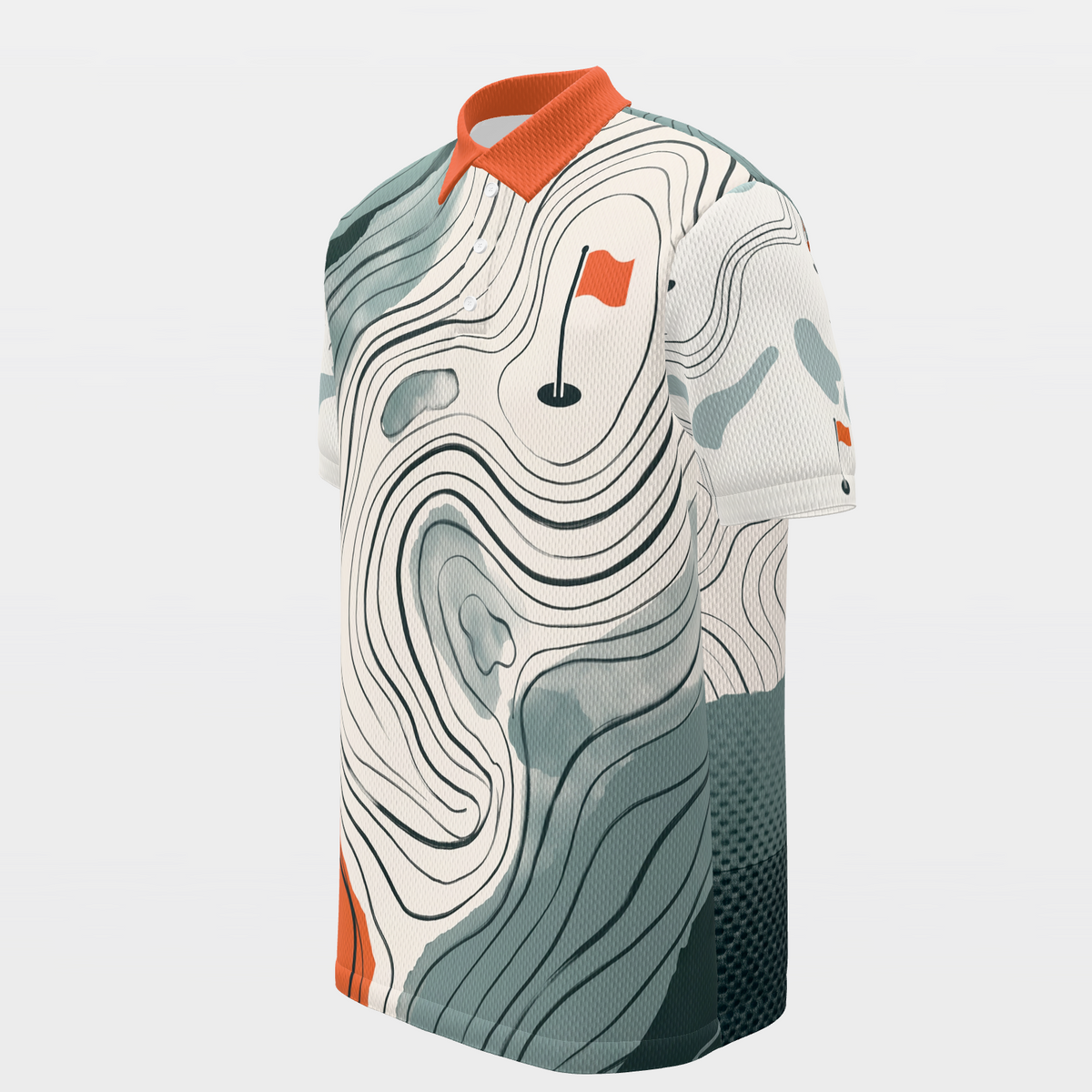 Course Closed Golf Polo Shirt – Front Left product view