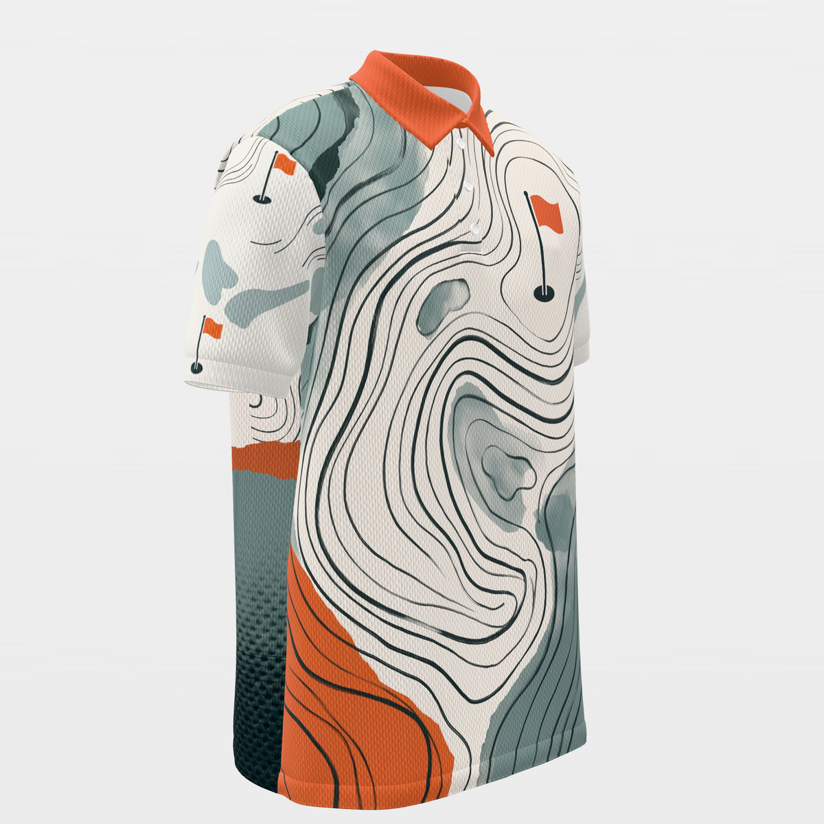 Course Closed Golf Polo Shirt – Front Right product view