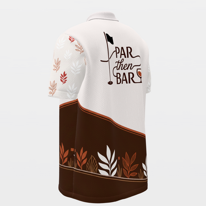 From Pin to Pour Golf Polo Shirt – Back Left product view
