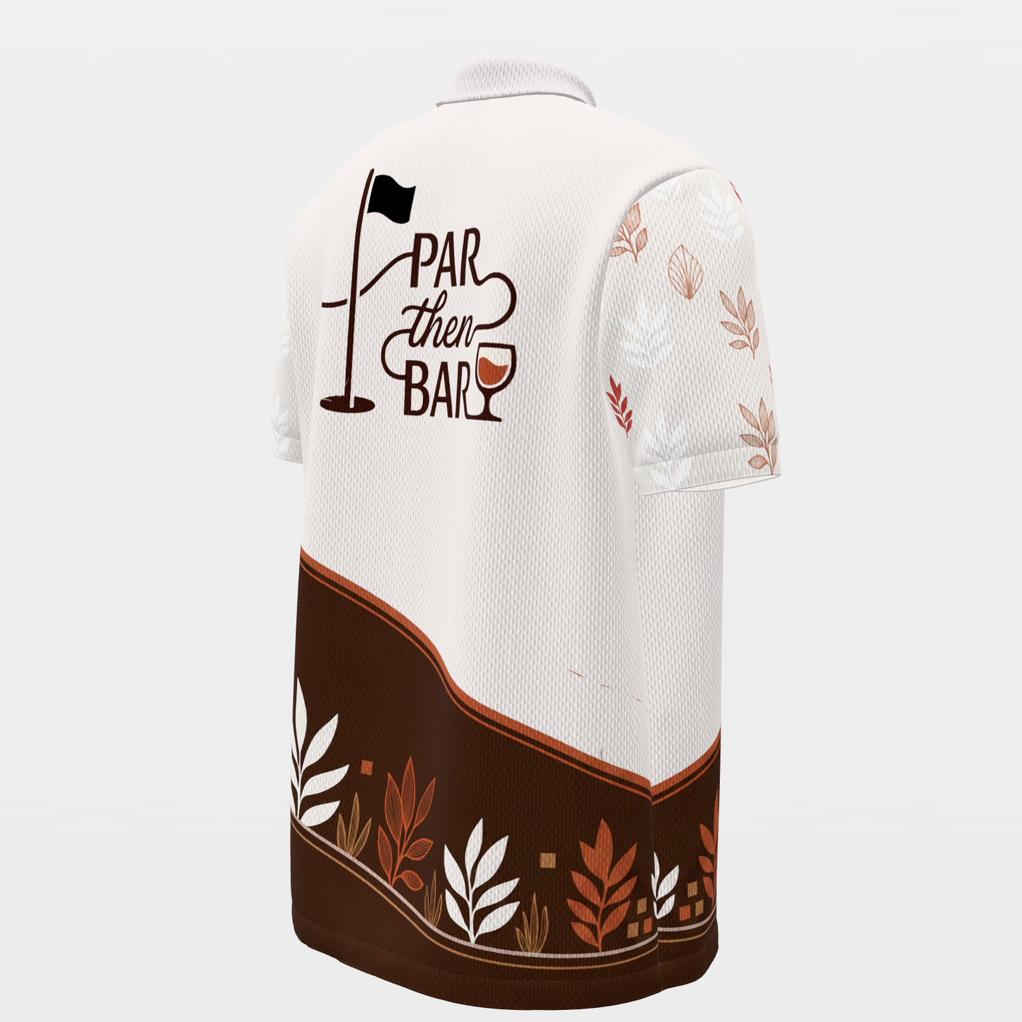 From Pin to Pour Golf Polo Shirt – Back Right product view