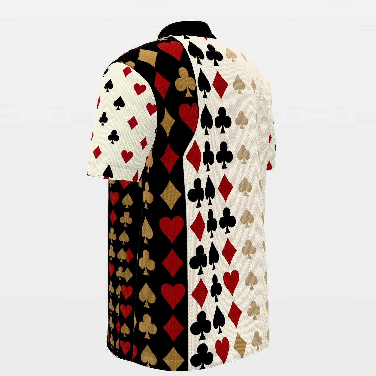 Suit Flight Geometry Golf Polo Shirt – Back Left product view