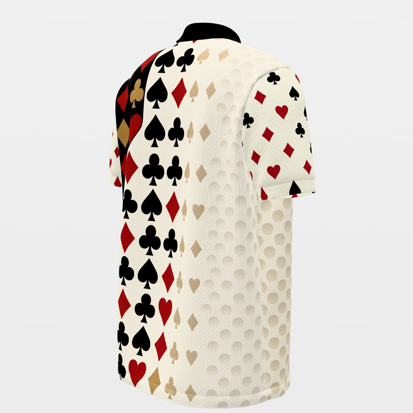 Suit Flight Geometry Golf Polo Shirt – Back Right product view