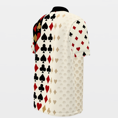 Suit Flight Geometry Golf Polo Shirt – Back Right product view