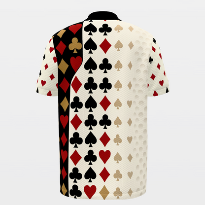 Suit Flight Geometry Golf Polo Shirt – Back product view