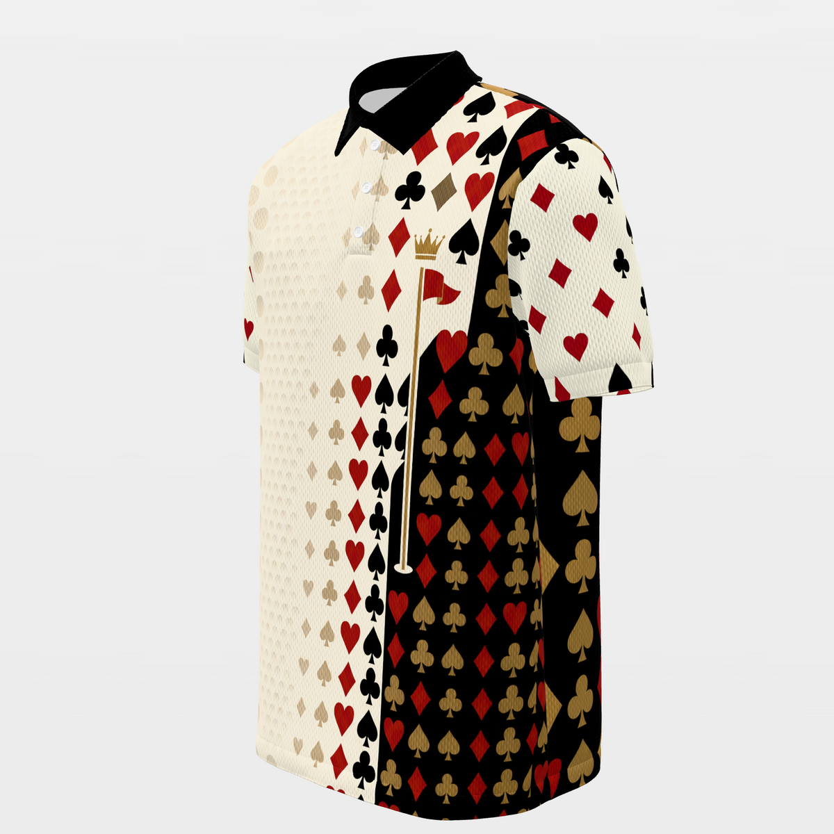 Suit Flight Geometry Golf Polo Shirt – Front Left product view