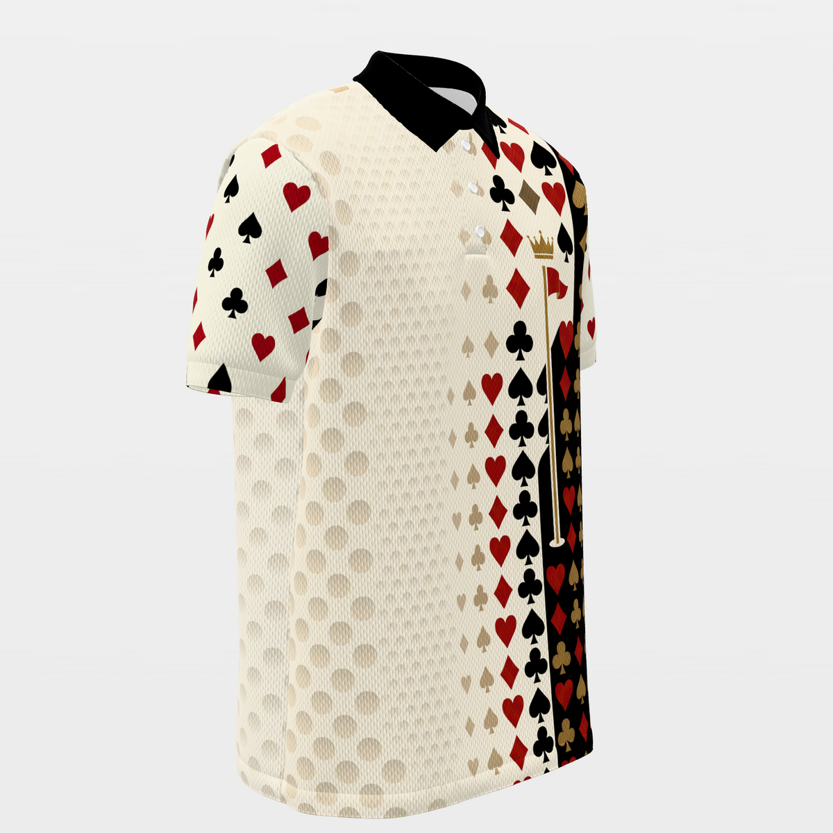 Suit Flight Geometry Golf Polo Shirt – Front Right product view