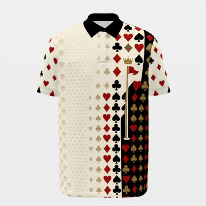 Suit Flight Geometry Golf Polo Shirt – Front product view
