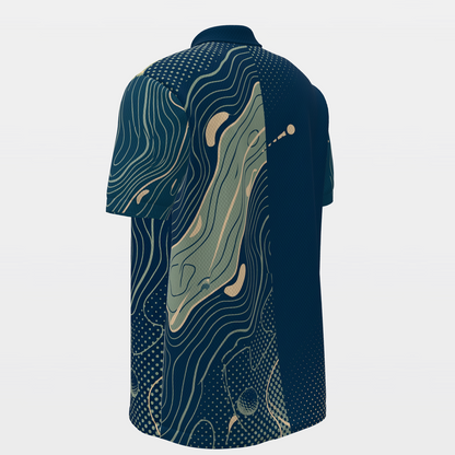 Contour Ball Trail Golf Polo Shirt – Back Left product view