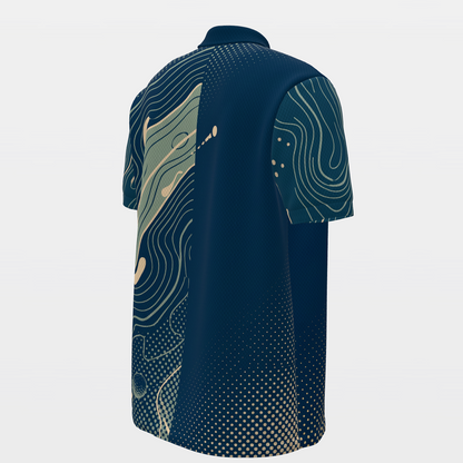 Contour Ball Trail Golf Polo Shirt – Back Right product view