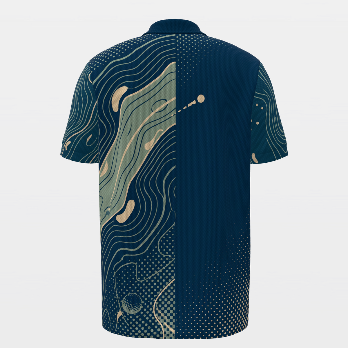 Contour Ball Trail Golf Polo Shirt – Back product view