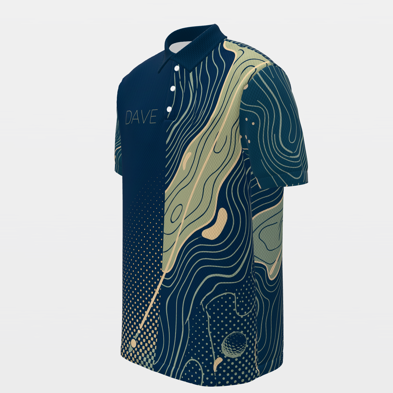 Contour Ball Trail Golf Polo Shirt – Front Left product view